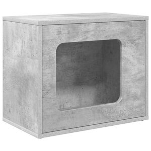 vidaXL Kissatalo Betoninharmaa 51 x 30 x 42,5 cm Tekninen puu
