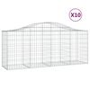 vidaXL Kaarevat kivikorit 10 kpl 200x50x80/100 cm galvanoitu rauta