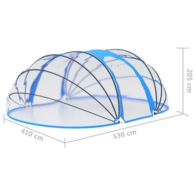 vidaXL Uima-altaan kupoli ovaali 530x410x205 cm