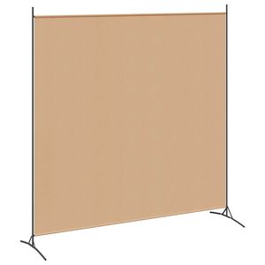 vidaXL Yksitt&auml;inen paneelihuonejakaja Beige 175 x 180 cm Kangas