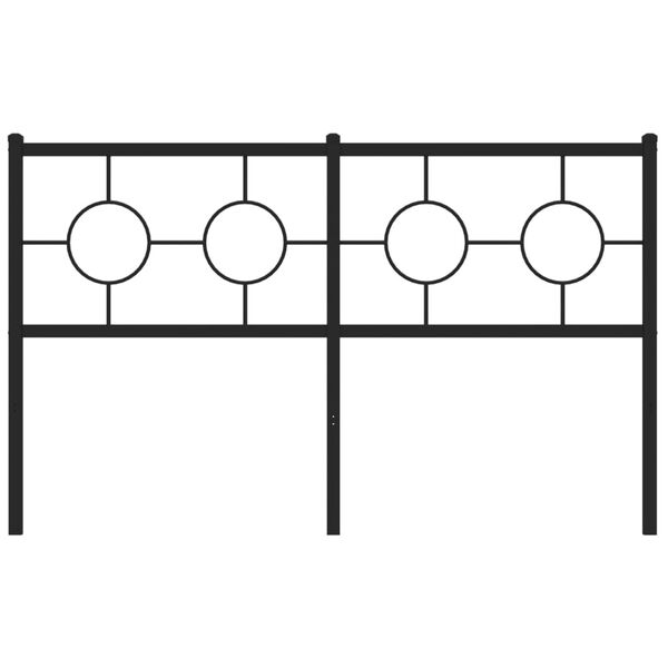 vidaXL Metallinen vaihtop&auml;&auml;ty musta 140 cm