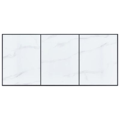 vidaXL Ruokapöytä valkoinen 200x100x75 cm karkaistu lasi