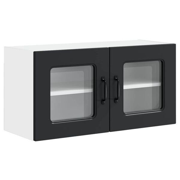 vidaXL Keitti&ouml;kaappi Kalmar Musta 80 x 31 x 40 cm Tekninen puu