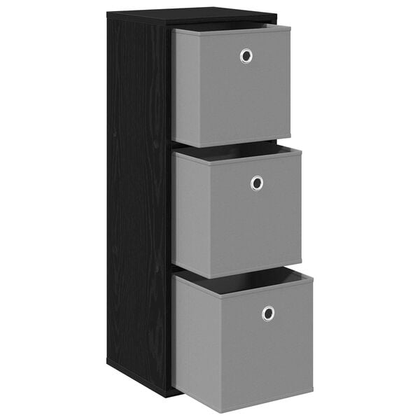 vidaXL Sivup&ouml;yt&auml; laatikon kanssa Musta tammi. 30,5 x 27 x 84,5 cm