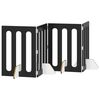 vidaXL Taitettava lemmikkitarha 4 pcs Musta Tammi 201 x 38 x 70 cm
