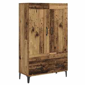 vidaXL Korkea kaappi Vanha puu 70 x 31 x 115 cm Tekninen puu
