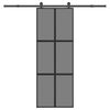 vidaXL liukuovi laitteistosarjalla 76x205 cm karkaistu lasi alumiini