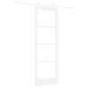 vidaXL Liukuovi Valkoinen 73,5 x 211 cm Täysi mänty ja lasi