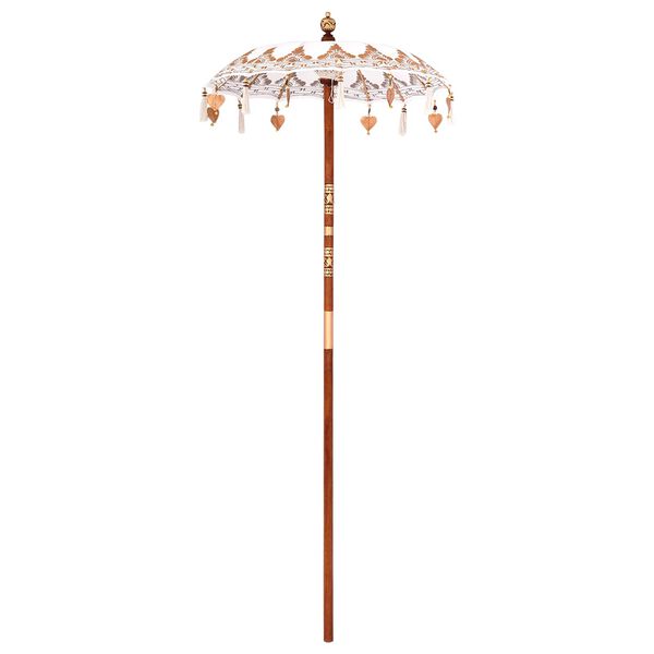 vidaXL Balilaainen auringonvarjo pohjalla Kerma 95 x 95 x 260 cm