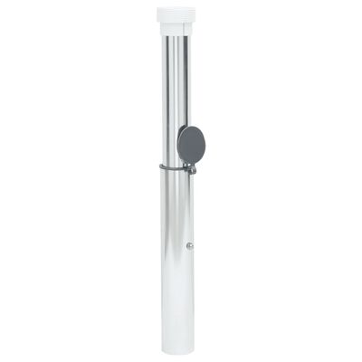 vidaXL Upotettu aurinkovarjon jalusta 40-50 mm tangolle hopea alumiini