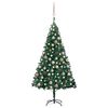 vidaXL Tekojoulukuusi palloilla esivalaistu vihre&auml; 150 cm PVC