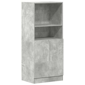vidaXL Keitti&ouml;kaappi betoninharmaa 57x41,5x131,5 cm tekninen puu
