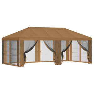 vidaXL Gazebo-peite sivuseinill&auml; 6 x 3 m Beige Polyesteri 190