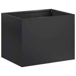 vidaXL Puutarha ruukku Musta 40 x 30 x 30 cm Kylm&auml;valssattu ter&auml;s