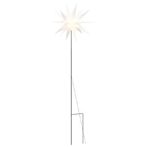 vidaXL Joulun LED-t&auml;htivalo maapiikill&auml; taitettava valkoinen 57 cm
