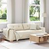 vidaXL Sohva Beige 221 x 78 x 80 cm Pellava-sekoitekangas
