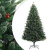 vidaXL Tekojoulukuusi saranoilla ja punaisilla marjoilla 240 cm