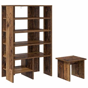 vidaXL Kenk&auml;kaappi 2 kpl 62 x 35 x 100 cm Tekninen puu Vanha puu