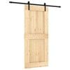 vidaXL Liukuovi 90 x 210 cm Massiivinen m&auml;nty (k&auml;sittelem&auml;t&ouml;n)