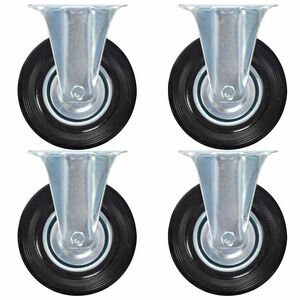 vidaXL Rullapy&ouml;r&auml;t kiinte&auml;t 4 kpl 125 mm