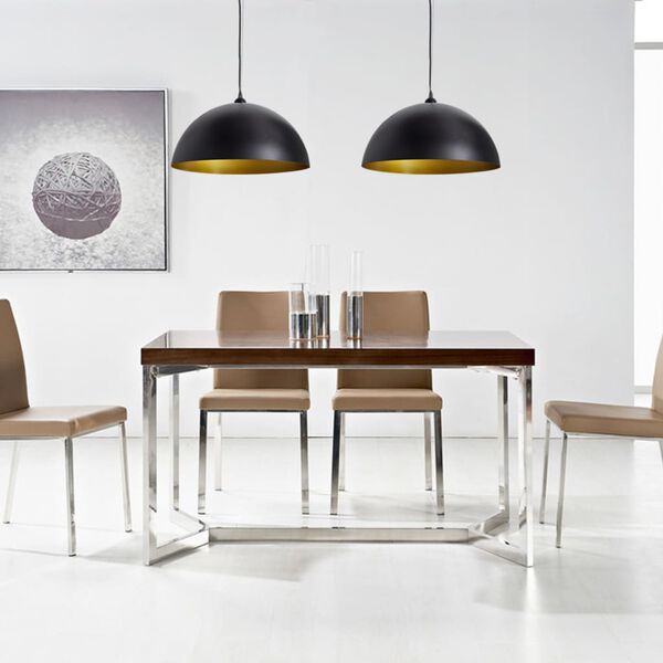 vidaXL Kattovalaisin 2 kpl korkeussäädettävä puolipallo musta