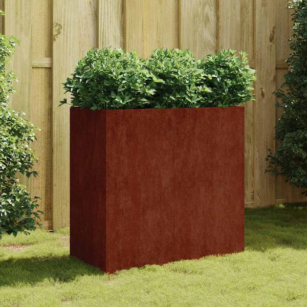 vidaXL Kukkalaatikko 80x40x80 cm Corten ter&auml;s