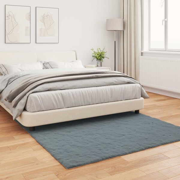 vidaXL Keinotekoinen Kanin Turkis Matto Olite Antrasiitti 160 x 160 cm