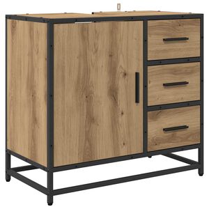 vidaXL Kylpyhuonekaappi Artisan tammi 65 x 33 x 60 cm Tekninen puu