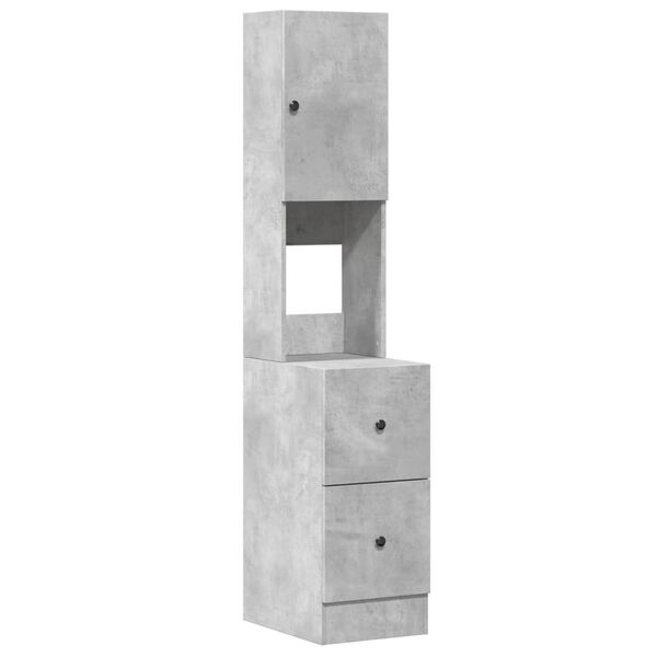 vidaXL Keitti&ouml;kaappi betoninharmaa 35x50x180 cm tekninen puu