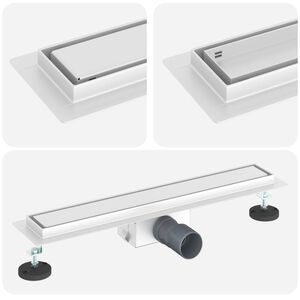 vidaXL 2 in 1 Suihkuviem&auml;r Hopea 60 cm Ruostumaton ter&auml;s 304