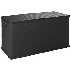 vidaXL Puutarhan Varastoarkku antrasiitti 120x56x63 cm PP-rottinki