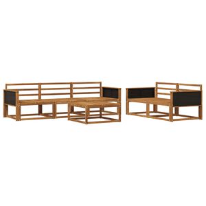 vidaXL Ulkosohvakokoelma 6 pcs Luonnollinen Tihe&auml; akasiapuu