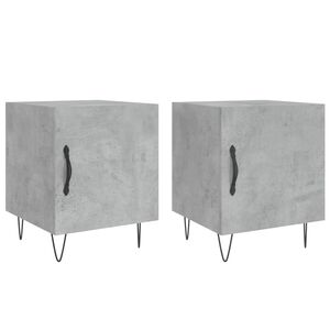 vidaXL Y&ouml;p&ouml;yd&auml;t 2 kpl betoninharmaa 40x40x50 cm tekninen puu