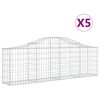 vidaXL Kaarevat kivikorit 5 kpl 200x30x60/80 cm galvanoitu rauta
