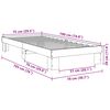 vidaXL S&auml;ngynrunko ilman patjaa 75x190 cm massiivipuutammea