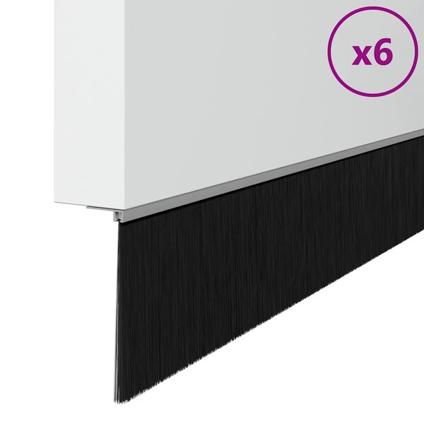 vidaXL Kierteellinen oven harjasulku 6 pcs Hopea 100 cm Alumiiniseos