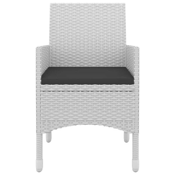 vidaXL 9-osainen Ulkoruokaryhm&auml; tyynyill&auml; polyrottinki ja lasi