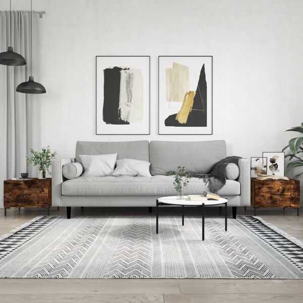 vidaXL Sohvapöydät 2 kpl savutammi 50x50x40 cm tekninen puu