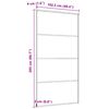 vidaXL Liukuovi alumiini ja ESG-lasi 102,5x205 cm musta