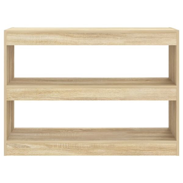 vidaXL Kirjahylly/tilanjakaja Sonoma-tammi 100x30x72 cm