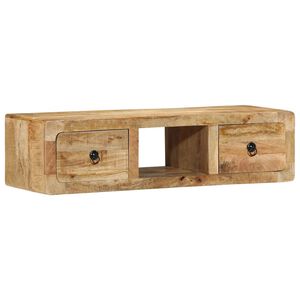 vidaXL Sein&auml;-TV-kaappi 100x32x25 cm Massiivipuuta Karkea Mango