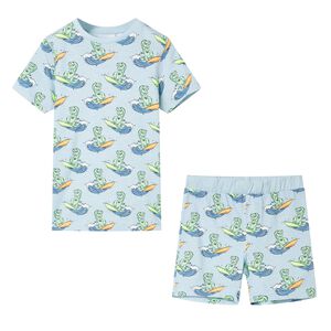 vidaXL Lasten lyhythihainen pyjama vaaleansininen 104