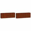 vidaXL Kukkalaatikot 2 kpl ruoste Corten ter&auml;s 53x10x17 cm