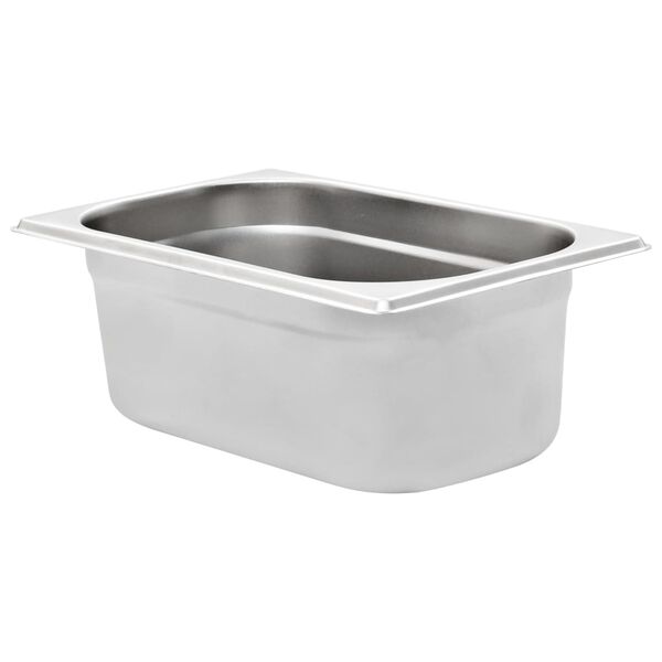 vidaXL Ruokavuoat 8 kpl GN 1/4 100 mm ruostumaton ter&auml;s
