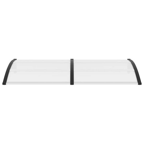 vidaXL Ovikatos musta ja läpinäkyvä 200x75 cm PC