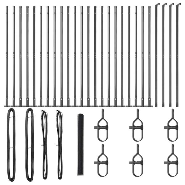 vidaXL Aitalatu Harmaa 50 x 1,5 m (25 mm verkko) Ter&auml;st&auml; ja PVC:t&auml;