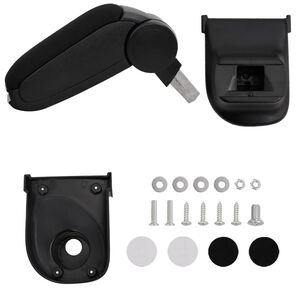 vidaXL Auton k&auml;sinoja musta 15x35x(30-47) cm ABS
