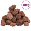 vidaXL Vulkaaniset kivet 10 kg punainen 3-5 cm
