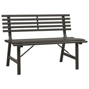 vidaXL Puutarhapenkki 110 cm ter&auml;s musta