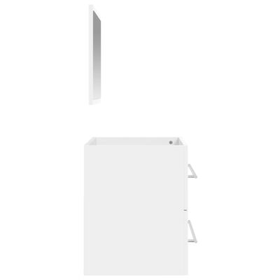 vidaXL Kylpyhuoneen kaappi peilillä valkoinen tekninen puu